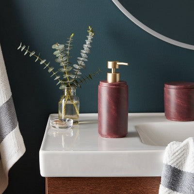 Luxe Faux Marble Soap Pump Wine - Threshold