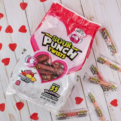 Sour Punch Valentine's Twists Candy Bag - 13oz