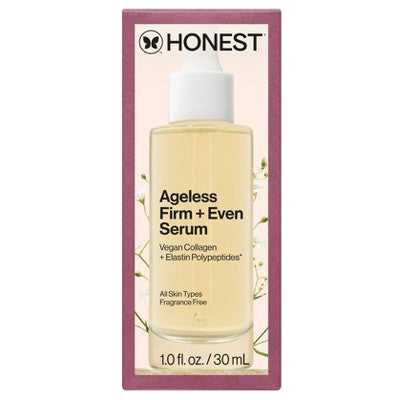 Honest Beauty Ageless Firm and Even Serum with Vegan Collagen and Niacinamide - Travel Size - 1 fl oz