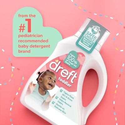 Dreft Toddler HE Fights Stains Removes Odors Liquid Laundry Detergent 64 Loads - 84 fl oz