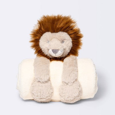 Plush Blanket with Soft Toy - Cloud Island Lion