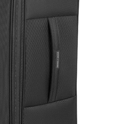 SWISSGEAR Checklite Softside Large Checked Suitcase - Black: 8-Wheel Tear-Resistant Luggage