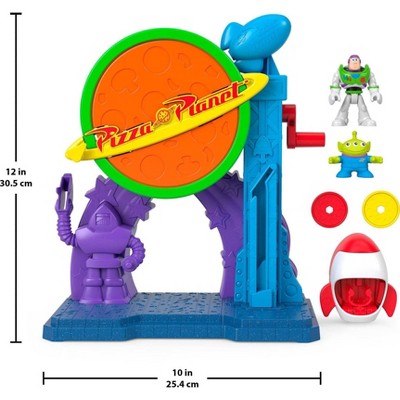 Imaginext Disney and Pixar Toy Story Pizza Planet Playset with Action Figure and Toy Rocket
