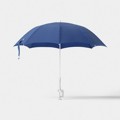 4' Round Outdoor Patio Clamp Beach Umbrella Navy - Room Essentials (LOCAL PICKUP ONLY)
