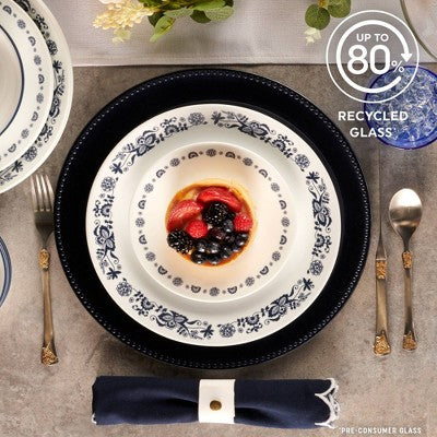 Corelle 16pc Old Town Blue Dinnerware Set