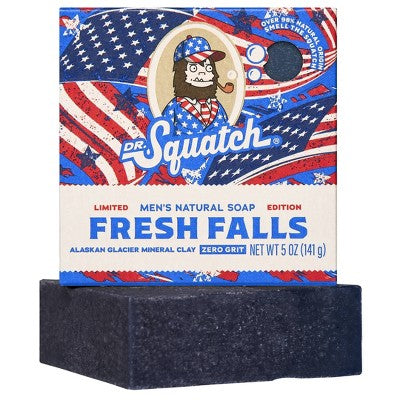 DR. SQUATCH Men's All Natural Bar Soap - Fresh Falls Americana Reskin - 5oz
