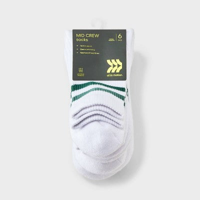 Women's Key Player Mid-Crew Socks - All In Motion Active Mix