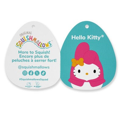 Hello Kitty 8" Squishmallows Plush in My Melody Hoodie