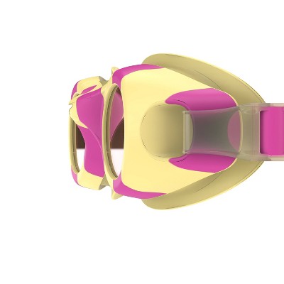 Speedo Junior Glide Printed Kids' Swim Goggle - Disco Pink/Popcorn/Vermillion