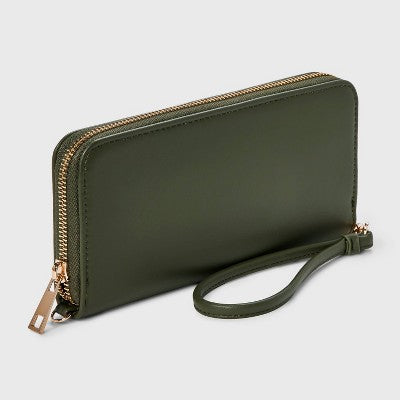Large Around Zip Wallet - A New Day Green