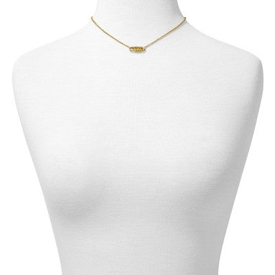 Kendra Scott Janie Pendant Necklace - Gold: 14K Gold Over Brass, Lobster Claw Clasp, Slide Closure, 19" Length