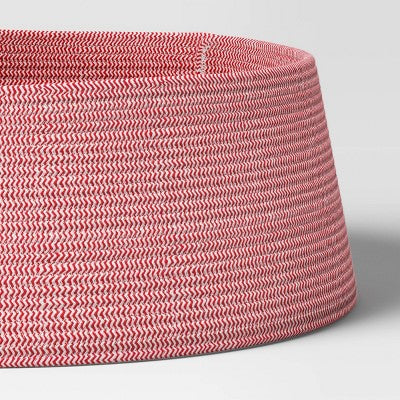 26" Rope Roll-up Christmas Tree Collar Red/White - Wondershop