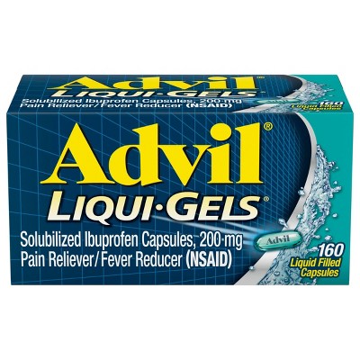 Advil Liqui-Gels Pain Reliever/Fever Reducer Liquid Filled Capsules - Ibuprofen (NSAID) - 160ct