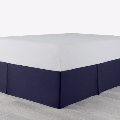 Martex Inverted Pleat Blue Queen Bed Skirt