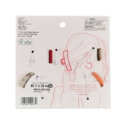 scunci be-u-tiful Mixed Shapes Open Center Claw Clips - Mixed Finish - 5pcs
