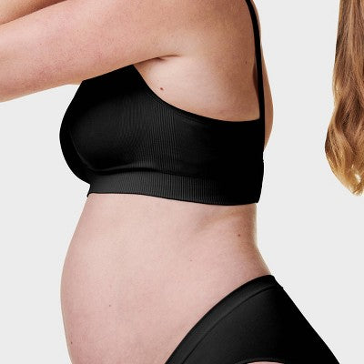 Bravado! Designs Women's Body Silk Seamless Full Cup Nursing Bra - Black XL: Wireless, Medium Support, Adjustable Straps