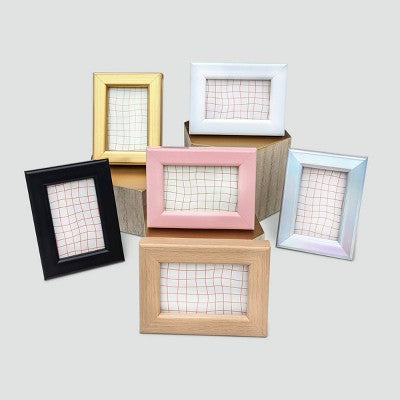 Harbortown 4pk 2"x3" Soft Linear Profile Mini Picture Frames Natural