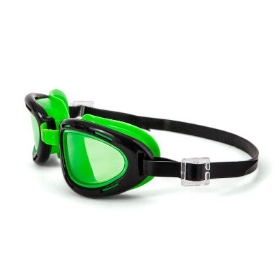 Aqua Leisure NEWT Kids' Swim Goggles - Black/Green: PVC, Adjustable, Latex-Free