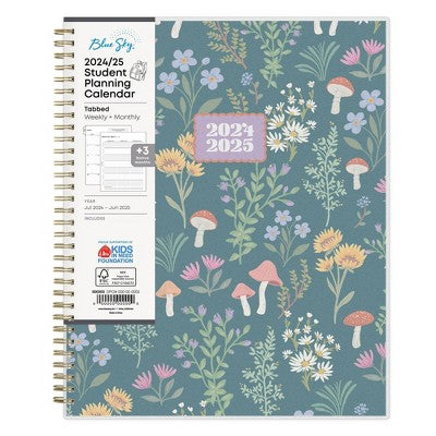 Blue Sky July 2024 - June 2025 8.5"x11" Weekly/Monthly Wirebound Planner Frosted PP Emery: Academic Agenda for Adults