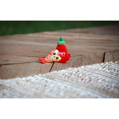 Quirky Kitty Purracha Hot Sauce and Shrimp Cat Plush Toy