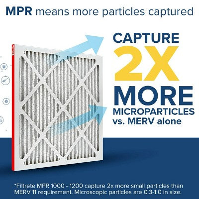 Filtrete Micro Allergen 18x20x1, Air Filter: MERV 11 Furnace Filter, Captures Dust & Pollen, Lasts 3 Months