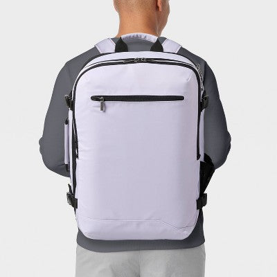 40L Travel Backpack with Expansion - Open Story Thistle