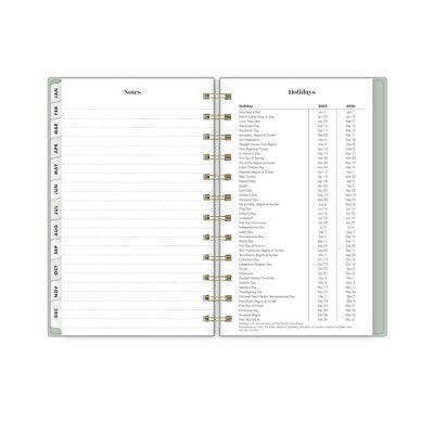 The Everygirl Planner 2025 Weekly/Monthly Planner 6.3"x4.33" Wirebound Solid Soft Sage: Adult Stationery, Calendar, Tabs