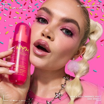 NYX Professional Makeup Hair & Body Fragrance Mist Spray- Suga Baddie - 2.7 fl oz