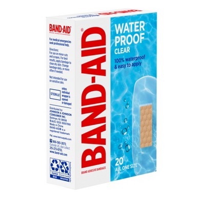 Band-Aid Brand Adhesive Waterproof Bandages - All One Size - 20ct
