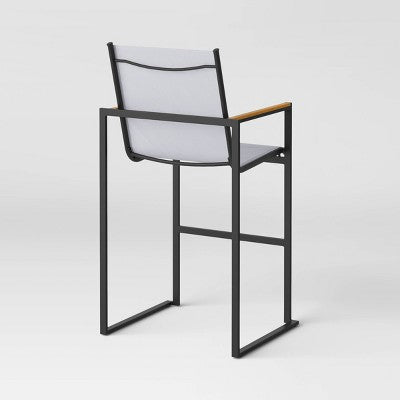 Henning 2pk Bar Height Patio Chairs - White - Threshold (LOCAL PICKUP ONLY)