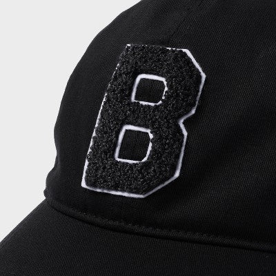 Black History Month Satin-Lined 'B' Open Back Baseball Hat - Black