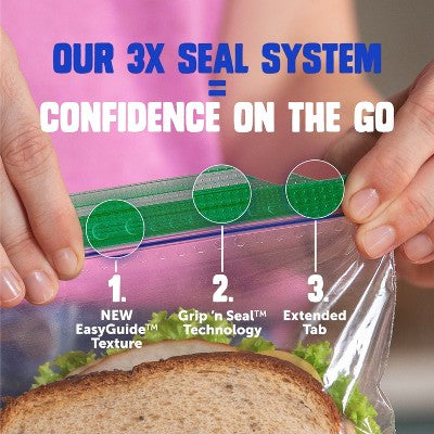 Ziploc Snack Bags with Grip 'n Seal Technology - 108ct