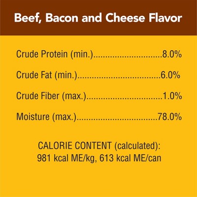 Pedigree Beef, Bacon and Cheese Flavor Chopped Ground Dinner Wet Dog Food - 22oz