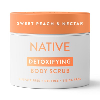 Native Sweet Peach & Nectar Scrub - 12oz: Exfoliating, Normal & Dry Skin, Whole Body, Jar