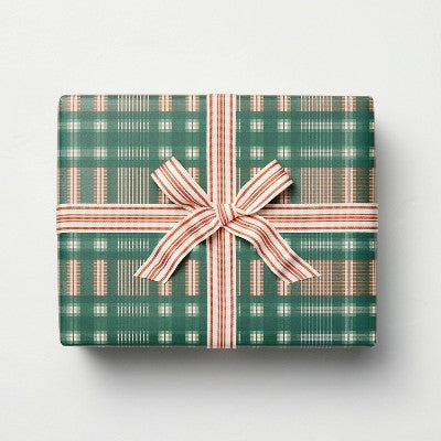 12' Plaid Gift Wrap Red/Green - Hearth & Hand with Magnolia (LOCAL PICKUP ONLY)