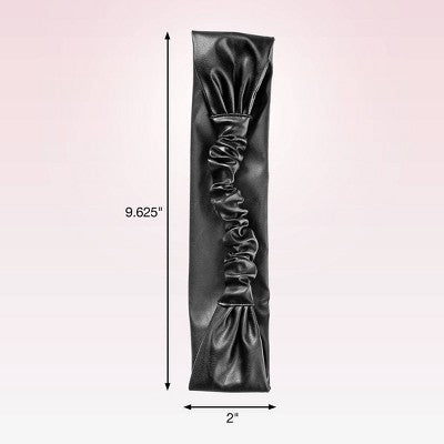 scunci Faux Leather Headwrap - Black - All Hair