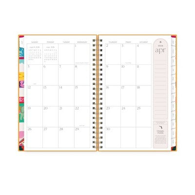 Rhi James for Blue Sky Weekly/Monthly Planner 15 Month Wirebound 5"x8" Matte Hardcover - Gold Balloon