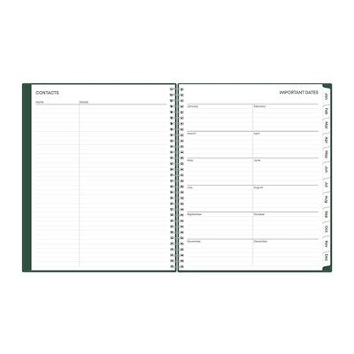BlueSky 2025 Weekly/Monthly Planner 11.18"x9.37" Wirebound Deep Forest Green Arrows: Adult Stationery, Tabs, Paper