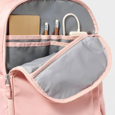 17.5" Lifestyle Backpack - All In Motion?Blush: Water-Resistant Laptop Bag