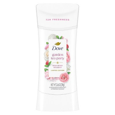 Dove Beauty Advanced Care Limited Edition Garden Tea Party Solid Antiperspirant & Deodorant Rose Berry Bouquet - 2.6oz