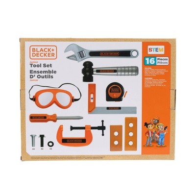 BLACK + DECKER 16pc Tool Set for Kids with Realistic Features includes Goggles