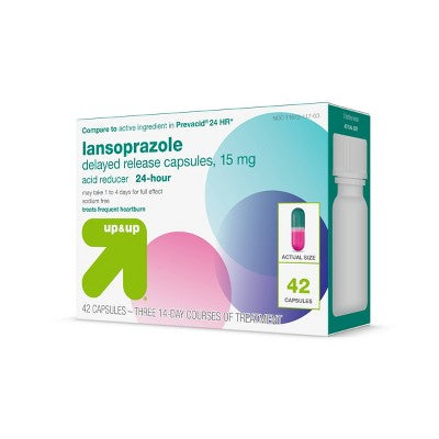 Lansoprazole 15mg Acid Reducer Delayed Release Capsules - 42ct - up&up