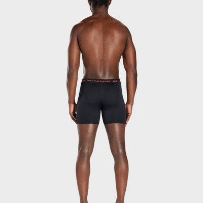 Pair of Thieves Men's Super Fit Boxer Briefs 2pk Black/Abstract M