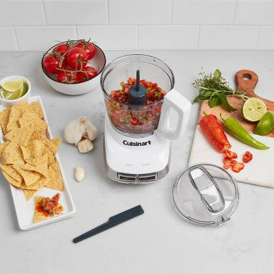 Cuisinart Core Custom 4-Cup Mini Chopper - White - MCH-4: Small Food Processor, 2-Speed, Stainless Steel Blades, BPA-Free