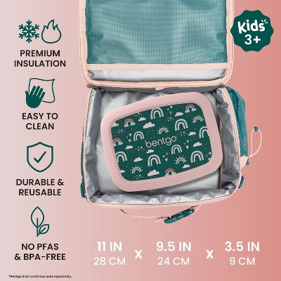 Bentgo Kids' Double Insulated Lunch Bag - Green Rainbow