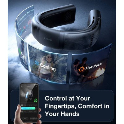 TORRAS COOLiFY 2S Smart Neck Air Conditioner with Instant Cooling and Heat Therapy Bladeless Portable Neck Fan