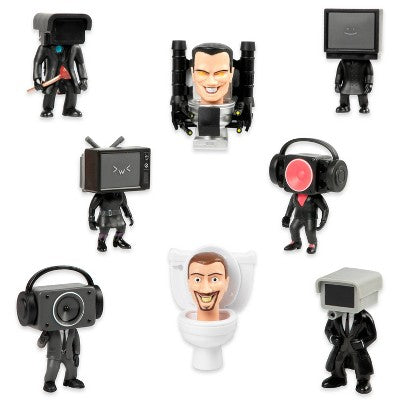 LOT OF 9!!!!! Skibidi Toilet Mystery Collector Figure (ENTIRE DISPLAY)