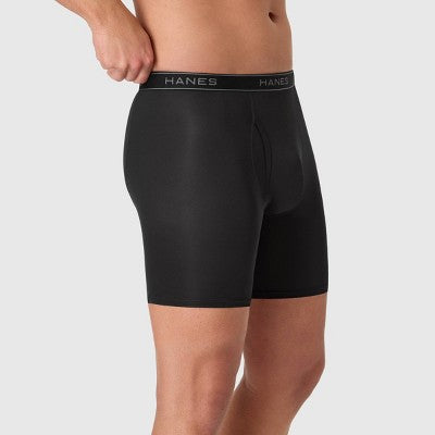 Hanes Men's Performance Stretch Boxer Briefs - Black/Gray S