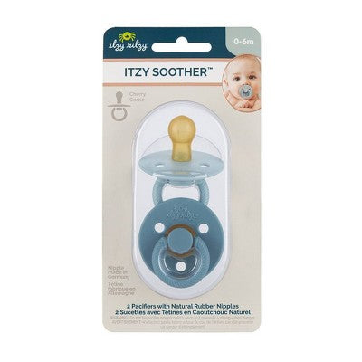 Itzy Ritzy Natural Soother - Natural Rubber Nipple - 2pk - Harbor/Coast