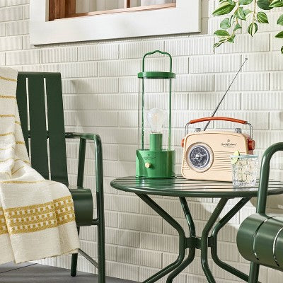 Retro Portable AM/FM Bluetooth Radio Tonal Orange: Hearth & Hand with Magnolia, Rechargeable, USB Cable Included